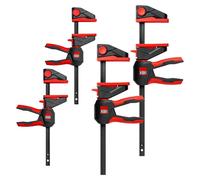 Ensemble de pinces à une main BESSEY EZ360M-EZ360, comprenant 2 x EZ360M-15 et 1 x EZ360-30. Ce système innovant avec un mécanisme de rotation à 360° permet de positionner l'unité de prise en main aut