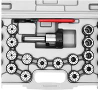 Ensemble de pinces de serrage, 23 pièces, ER40 - Adaptateur MK3 et filetage M12 - Outil de précision pour l'usinage des métaux