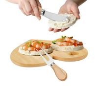 Ensemble de planches à charcuterie - Plateau à fromage en bois en forme de cœur | Mini plateau Delli double face avec couteau inclus | Assiette à aux fruits, service à thé, mariage, anniversaire