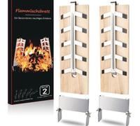 Ensemble de planches à griller en bois comprenant 2 planches et un support à fumoir réglable