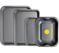 Ensemble de plaques de cuisson, 4 pièces, revêtement antiadhésif, dimensions : 38/35/28 cm, compatibles avec le lave-vaisselle