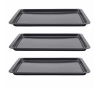 Ensemble de plaques de cuisson antiadhésives de 14,5 po x 10 po, grandes plaques de cuisson rectangulaires (ensemble de 3)