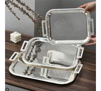 Ensemble de plateaux en métal de haute qualité, grande capacité élégante, facile à nettoyer, portable. Convient pour les gâteaux, les pâtisseries, les desserts ou l'affichage des bijoux. Applicable po