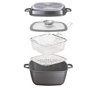 STONELINE® poêle multifonctions carré 28 cm | avec couvercle