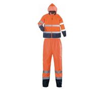 Ensemble de pluie haute visibilité - COVERGUARD - HI WAY - Orange/Marine - Imperméable 2000 mm - EN20471 classe 3 M