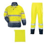 Ensemble de pluie haute visibilité HI-WAY jaune fluo/marine TL COVERGUARD 7HWRYL