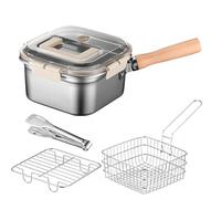 Ensemble de poêle Deep Freyer : set de poêle facile, vaisselle pratique | Grille-pain de poisson pour loisirs en plein air, cuisinier pour barbecue en plein air - cuisine de jardin, excurs