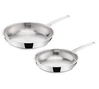 Ensemble de poêles à frire Lagostina La Prima – 2 pièces en acier inoxydable – 24 et 26 cm – Convient pour l'induction et toutes les sources de chaleur
