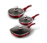 Ensemble de poêles en granit Berlinger Haus BH-6189 - Rouge - Métal
