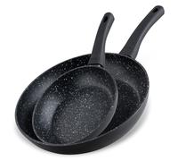 Ensemble de poêles Fackelmann, revêtement marbré, 20 cm et 28 cm, poêles antiadhésives fabriquées à partir de 90 % de matériaux recyclés