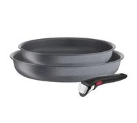 Ensemble de poêles INGENIO NATURAL FORCE 24 cm et 28 cm, set de 3 pc, antiadhésive, Tefal
