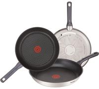 Ensemble de poêles Tefal Daily Cook, 3 pièces : poêles en acier inoxydable, de 20/24/26 cm