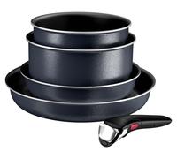 Ensemble de poêles Tefal Ingenio Enjoy, 2 pièces, 22/28 cm + 2 casseroles avec anse, 18/20 cm + manche amovible, compatible induction, revêtement antiadhésif, revêtement en titane, indicateur de tempé
