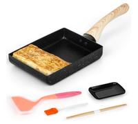 Ensemble de poêles Winter Shore, style japonais, idéal pour les omelettes, avec revêtement antiadhésif