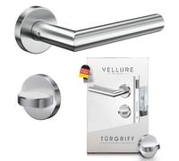 Ensemble de poignées de porte en acier inoxydable, avec gabarit de perçage et instructions de montage pour portes intérieures