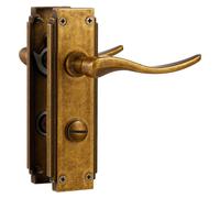 Ensemble de poignées de porte en laiton antique, diamètre 52 mm, pour portes en bois, alliage de zinc