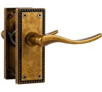 Ensemble de poignées de porte, laiton vieilli, entraxe de 98 mm, pour portes intérieures, alliage de zinc