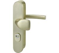 Ensemble de poignées de sécurité palière pour porte d'entrée, béquille et aileron, entr'axe 216mm, couleur F2 - THIRARD