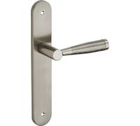 Ensemble de poignées pour porte intérieure Helios sans trou, entr'axes 195mm, nickelé satiné - SP
