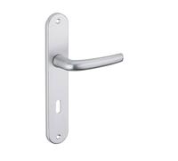 THIRARD - Ensemble de Poignées pour Porte Intérieure Maia - Aluminium Anodisé - Trou de arré 7 mm - Entr'Axes 195 mm - Design Élégant - Pratique pour Chambre - Gris
