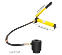 Ensemble de poinçonnage hydraulique, 15 tonnes de pression, tête de poinçonnage rotative à 360°, couleur jaune