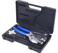Ensemble de poinçons et matrices de 16 pièces pour tôles, avec une force de poinçonnage jusqu'à 47 mm