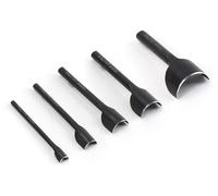 Ensemble de poinçons Lochstanzer pour le travail du cuir, 5 pièces, en acier au carbone, forme demi-ronde, diamètre : 10-40 mm