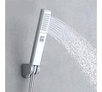 Ensemble de Pomme de Douche carrée avec Tuyau de 1,5 m et Support de Support, Pomme de Douche Universelle à Haute Pression, économie d'eau, Nettoyage Facile, combiné de Bain avec Fonction 2 Modes