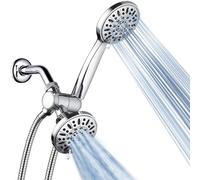 Ensemble de pommeau de douche, 2 pièces, distributeur 3 voies, 6 fonctions, chromé