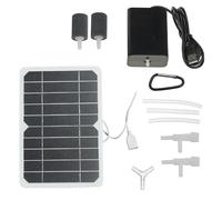 Ensemble de pompage d ' air à oxygène à énergie pour aérateur de récipient de Poissons d ' Aquarium avec Tuyau de Panneau 5 W 5 V 2 Pierres à Bulles d ' air pompage d ' oxygène pour étang à