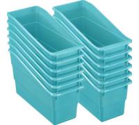 Ensemble de porte-boîtes de rangement - Organisateurs de documents - Organisation de bureau - Plastique durable - 12 Pcs - Multicolore