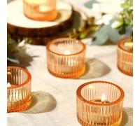 Ensemble de porte-bougies de 4/12/24/36 pièces, photophores en verre de 2'' x 1,4'' (bougies non incluses), parfait pour centre de table de mariage et décoration de fête à la maison pour Halloween, l'