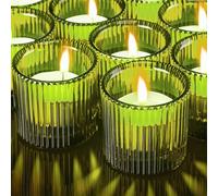 Ensemble de porte-bougies de 4/12/24/36 pièces, photophores en verre de 2'' x 1,4'' (bougies non incluses), parfait pour centre de table de mariage et décoration de fête à la maison pour Halloween, l'