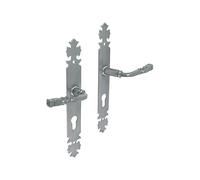 Ensemble de porte Bourgogne rehausse 1 côté BOUVET Fer patiné cémenté - Clé i - 5677