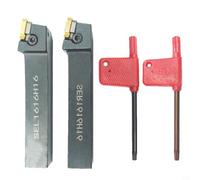 Ensemble de porte-burins de tour SER1616H16 et SEL1616H16 avec plaques réversibles en carbure 16ER AG60 et 16IR AG60 pour tour CNC, acier à outils 40MoCr durci jusqu'à hrc 48, angle de frappe positif