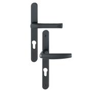 Ensemble de porte-fenêtre plaque étroite Atlanta 113KH/300LMSGL/1530 HOPPE Noir mat Clé i Entr.70 - ép.78-87 - 3597640