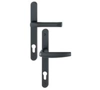 Ensemble de porte-fenêtre plaque étroite Atlanta 113KH/300LMSGL/1530 HOPPE Noir mat Clé i Entr.92 - ép.58-67 - 3366041
