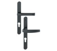 Ensemble de porte-fenêtre plaque étroite Atlanta 113KH/300LMSGL/1530 HOPPE Saillie réduite 195mm Noir 9714 Clé i Entr.92 C.8 - ép.78/87 - 3401109