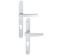 Ensemble de porte-fenêtre plaque étroite Atlanta 113KH/300LMSGL/1530 HOPPE saillie réduite Blanc 9016 Clé i - ép.68/77 - 3304456