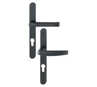 Ensemble de porte-fenêtre plaque étroite Atlanta 113KH/300LMSGL/1530 HOPPE saillie super réduite Noir mat 9714 Clé i - entr.70 ép.68/77 mm - 3392409