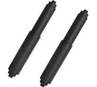 Ensemble de porte-papier toilette noir, flexible, en plastique