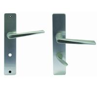 Ensemble de porte Riviera BEZAULT Entraxe 195 mm Argent - Bec de cane condamnation - 0118282