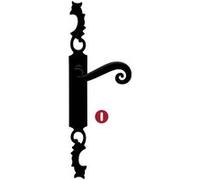 Ensemble de porte rustique Aquitaine 41 BOUVET Fer noir - Clé L - 16407 Noir G