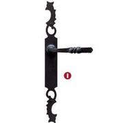 Ensemble de porte rustique Aquitaine 49 BOUVET Fer noir - Clé L - 11026 Noir