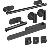 Ensemble de porte-serviettes en acier inoxydable noir