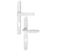 Ensemble de porte sur plaque étroite New-York 099KH/300LMSGL/1810 HOPPE Blanc pur - 3293988