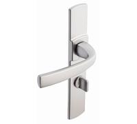 Ensemble de porte sur plaque Muze BEZAULT - Entraxe 165mm - Chrome velours - Bec de cane WC - 4075/6390