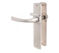 Ensemble de porte sur plaque Muze BEZAULT - Entraxe 195mm - Chrome velours - Bec de cane 4075/6391 - 086441