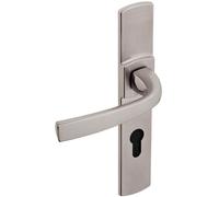 Ensemble de porte sur plaque Muze BEZAULT - Entraxe 195mm - Chrome velours - Clé I - 4075/6391
