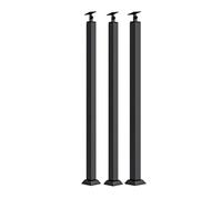 Ensemble De Poteaux De Balustrade De Transition, Poteau D'escalier En Métal, Tiges De Garde-corps De Terrasse En Métal Intérieur/extérieur, Réglables À 270° Pour Porche, Béton(3PCS,90cm)